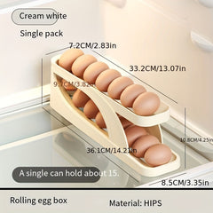 Double Layer Egg Box Refrigerator Side Door Anti fall Egg Storage Box