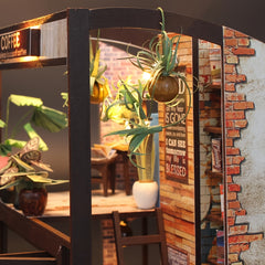 DIY Dollhouse Kit Time Travel Cafe Theme Mixed