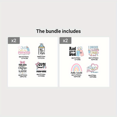 4pcs Bottle Iron Stickers Patch Heat Transfer Printing Stickers Diy T shirt