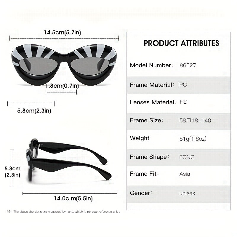 Striped Lip Sunglasses Funny Photo Booth Props for Party UV400