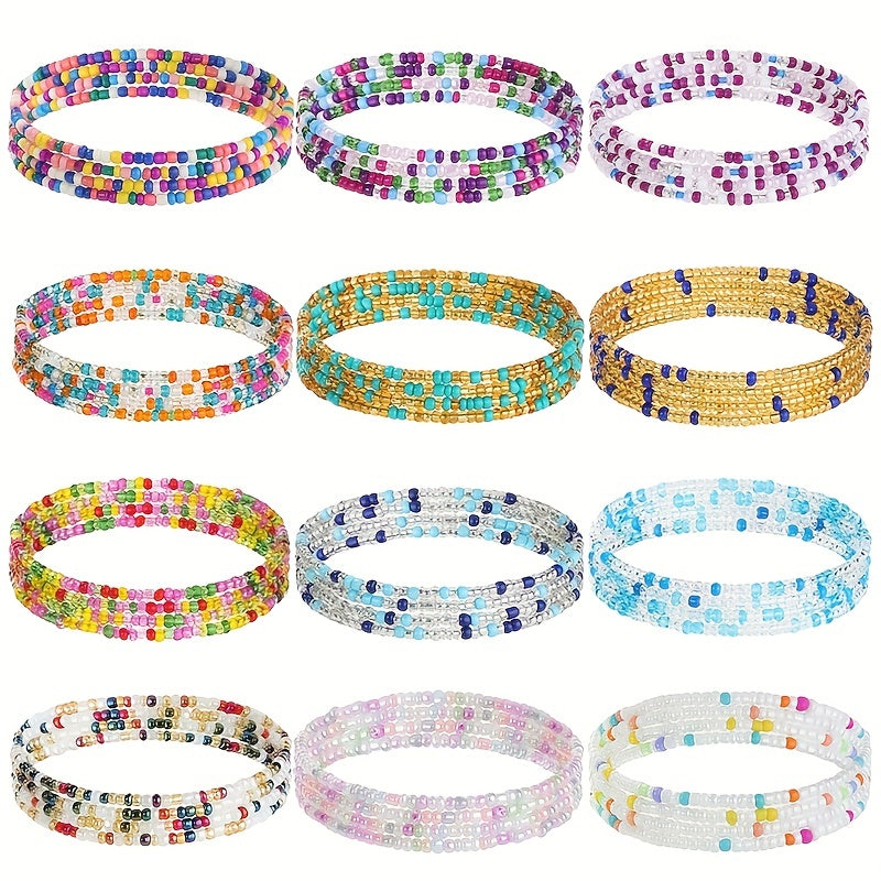 Boho Layer Beads Chain Colorful Women Belly Chain Decorative Dress Chain