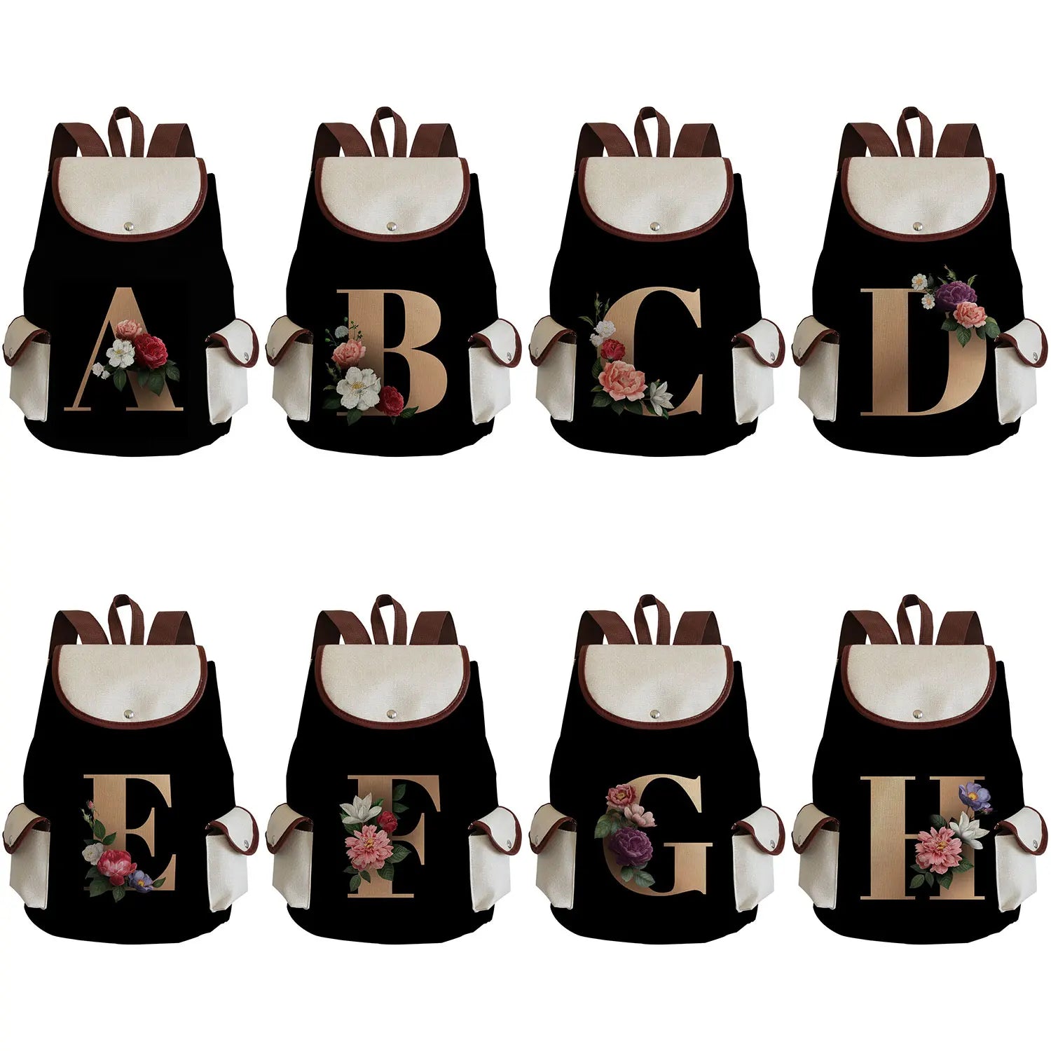 26 Letters Man Backpack Women's Beach Travel Backpack