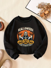 Girls' Halloween Skeleton Witch Sweatshirt