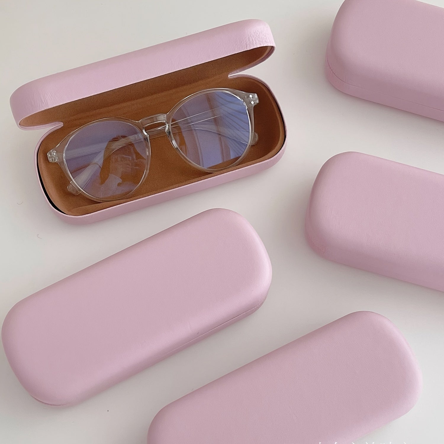 PU Leather Eyeglasses Case Shell Protective Case