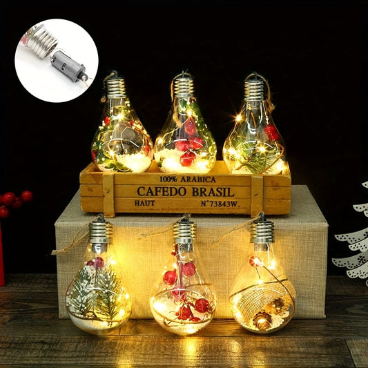 LED Hanging Bulb Christmas Ornaments Shatterproof Balls Decorations