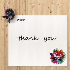 500pcs Round Floral Thank You Stickers Wedding Favors Envelope Seal Labels