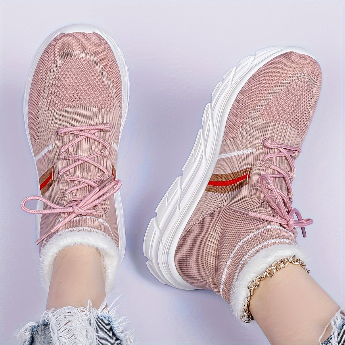 Women's Winter Running Shoes Plush Inner Thermal Outdoor Sneakers