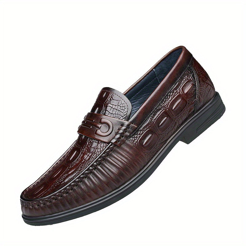 Men's Textured Non-Slip Dress Loafers