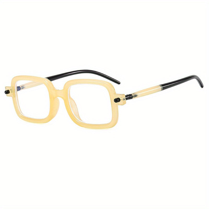 Classic Retro Rectangle Clear Lens Glasses For Women Men