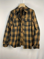 Women's Plus Plaid Long Sleeve Button-Up Shirt