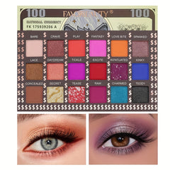 18-Color Sequin Matte Eyeshadow Palette with Highlighter