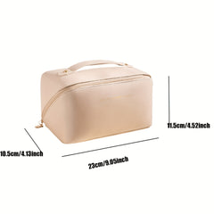Large Capacity Travel Cosmetic Bag Waterproof PU Leather Makeup Organizer