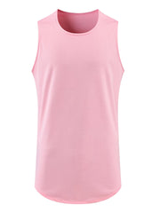 Men's Breathable Tank Top Sleeveless Crew Neck Mid Stretch