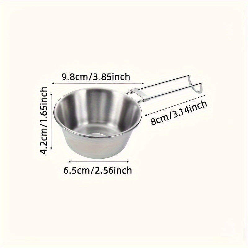 3pcs Stainless Steel Outdoor Bowl Camping Folding Bowl Portable Tableware