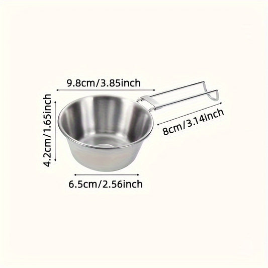 3pcs Stainless Steel Outdoor Bowl Camping Folding Bowl Portable Tableware