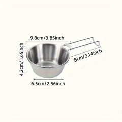 3pcs Stainless Steel Outdoor Bowl Camping Folding Bowl Portable Tableware