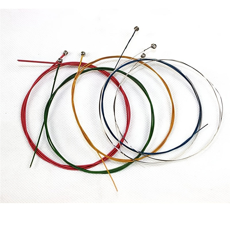 6 Pack Colorful Copper Steel Strings for Acoustic Guitar