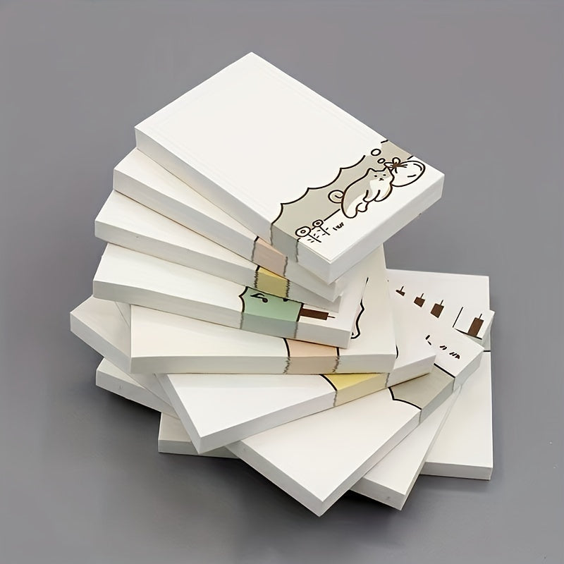10pcs Cartoon Sticky Notes 80 Pages