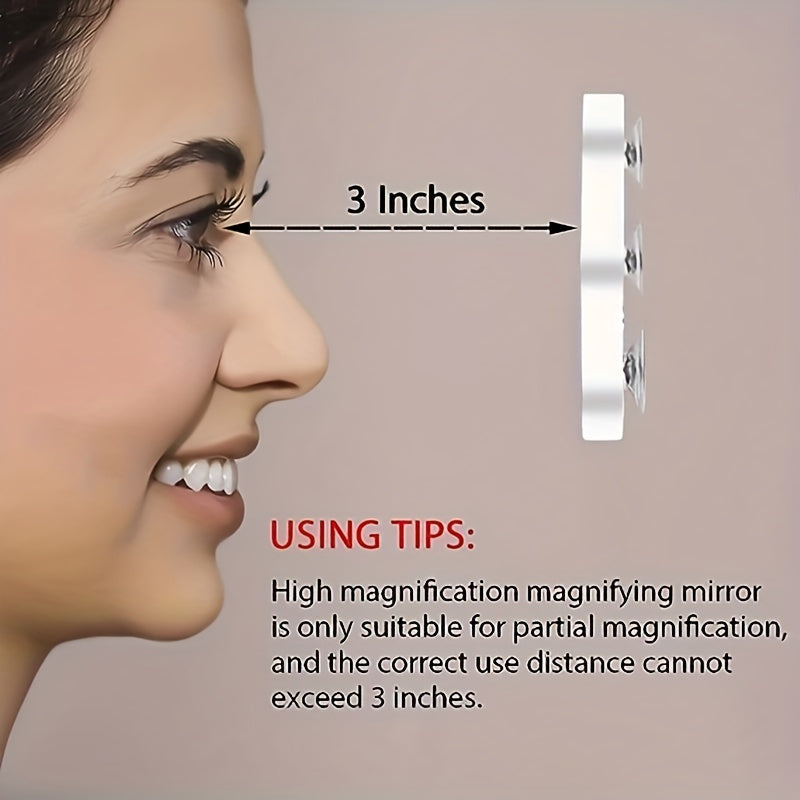 20X Magnifying Mirror and Tweezers Set, Round Makeup Mirror with 3 Suction Cups