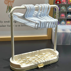 Doll House Mini Hanger Set with Hooks - Clothes & Shoe Rack for Dolls