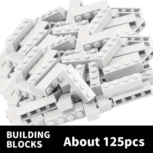 125pc 1x4 High Brick Building Blocks Puzzle Toy for Boys and Girls