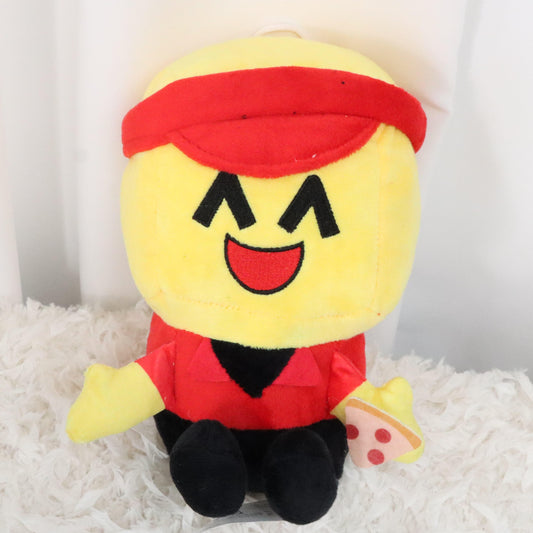 UNSNURNOCH 24 Anime Pillow Doll Plush with Smiling Face Soft Yellow & Red