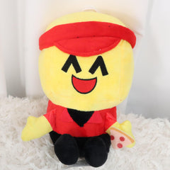 UNSNURNOCH 24 Anime Pillow Doll Plush with Smiling Face Soft Yellow & Red