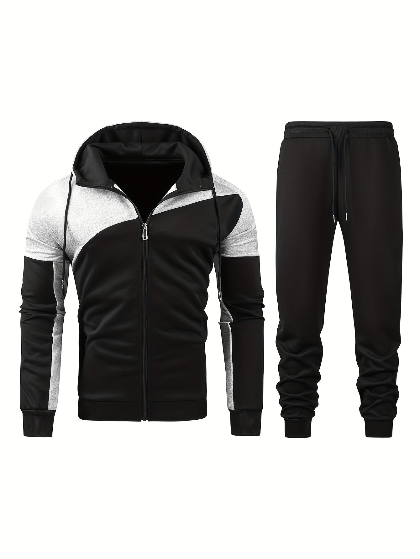 Men's Sports Set Comfy Zip Up Jacket & Active Sweatpants