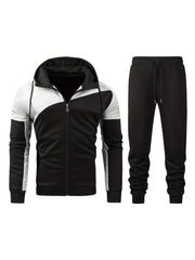 Men's Sports Set Comfy Zip Up Jacket & Active Sweatpants