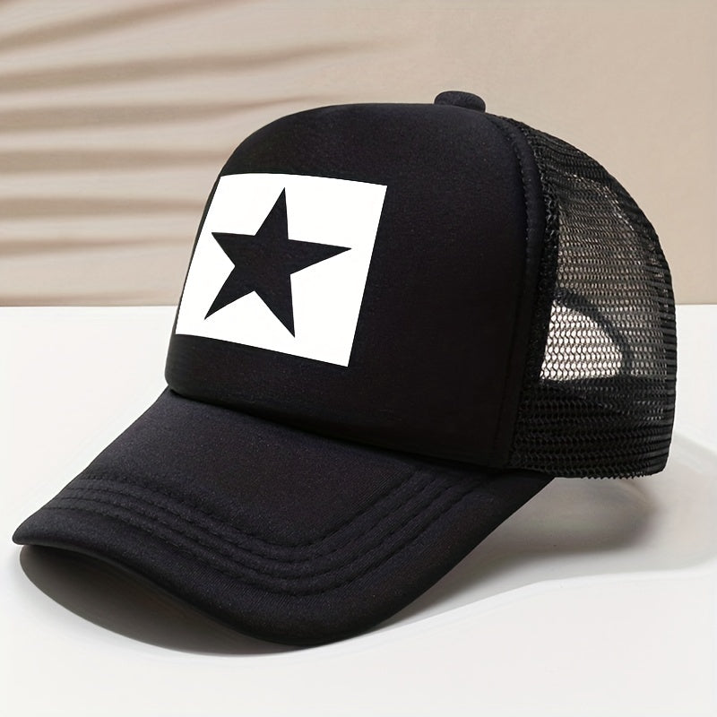 Pentagram Printed Unisex Baseball Cap Hip Hop Mesh Trucker Hat