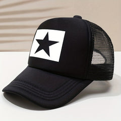 Pentagram Printed Unisex Baseball Cap Hip Hop Mesh Trucker Hat