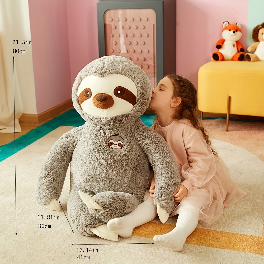 IKASA Grey Large Sloth Stuffed Animal Soft Bradypode Toys