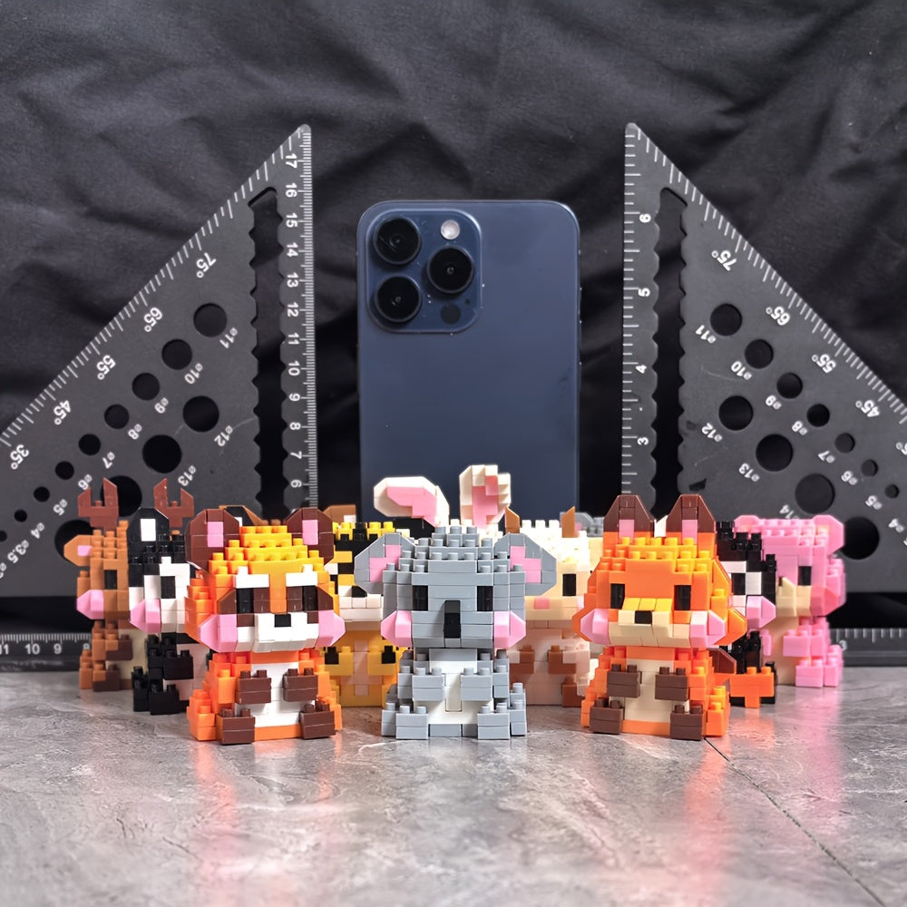 Mini Animal Building Blocks Tiger Koala Reindeer Penguin Fox Rabbi