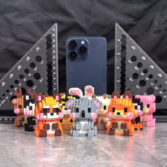 Mini Animal Building Blocks Tiger Koala Reindeer Penguin Fox Rabbi