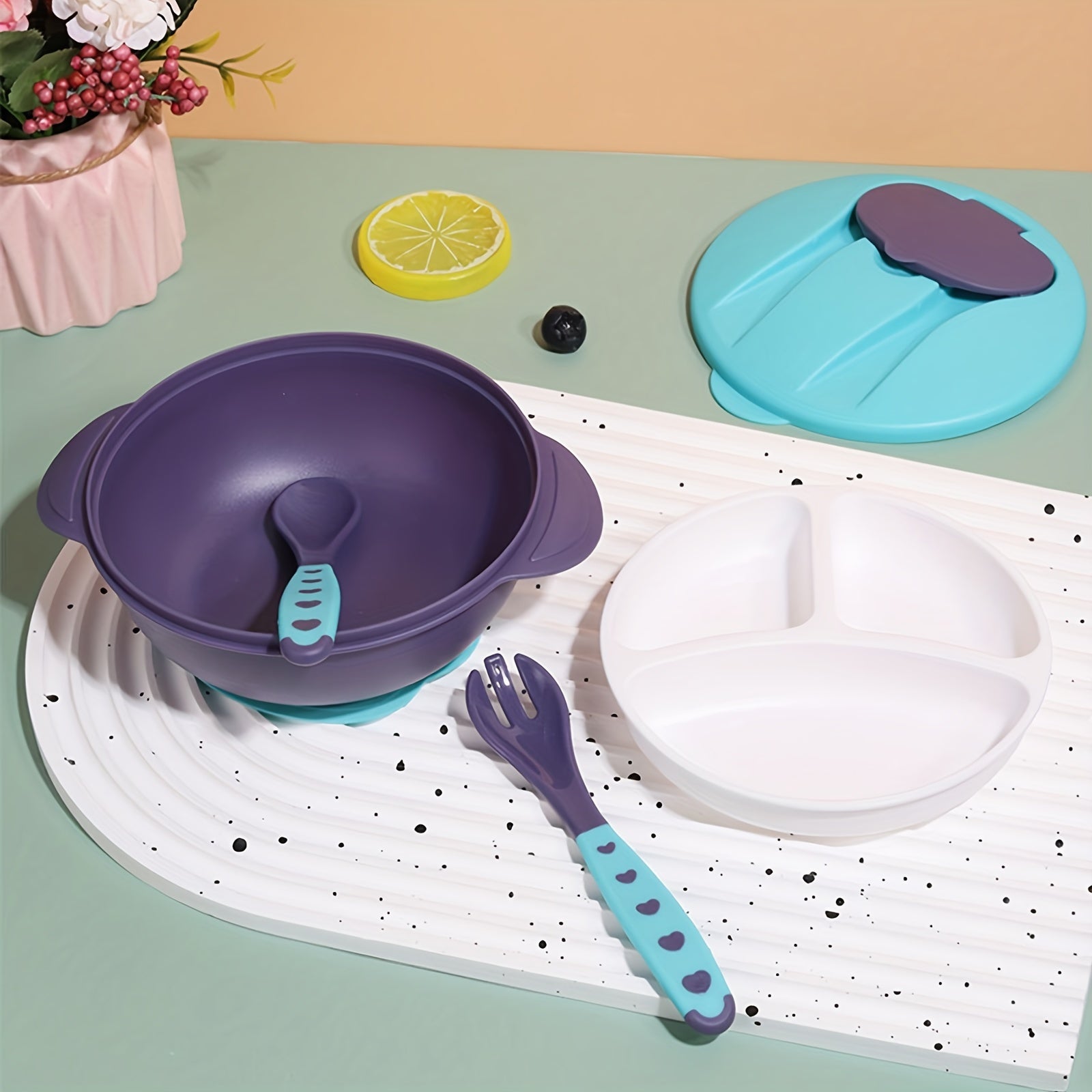 7pcs Kids Cutlery Set for Family Indoor Outdoor Traveling