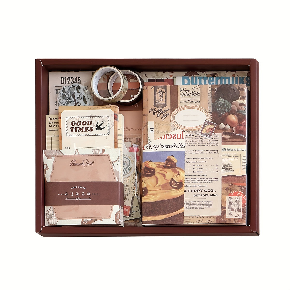 Vintage Diary Book Set, 5-Pack