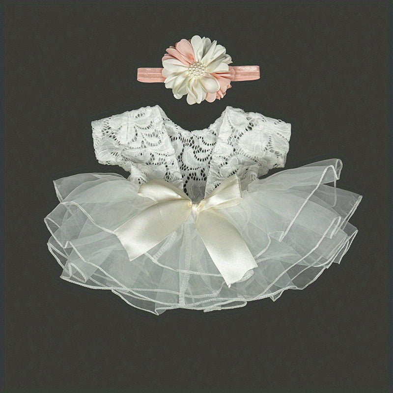 2pcs Newborn Photography Clothes Rabbit Skirt Puffy Skirt Dress Set For Girls