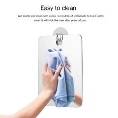 Shaving Mirror with Suction Cups for Shower Makeup Lightweight Washroom Travel