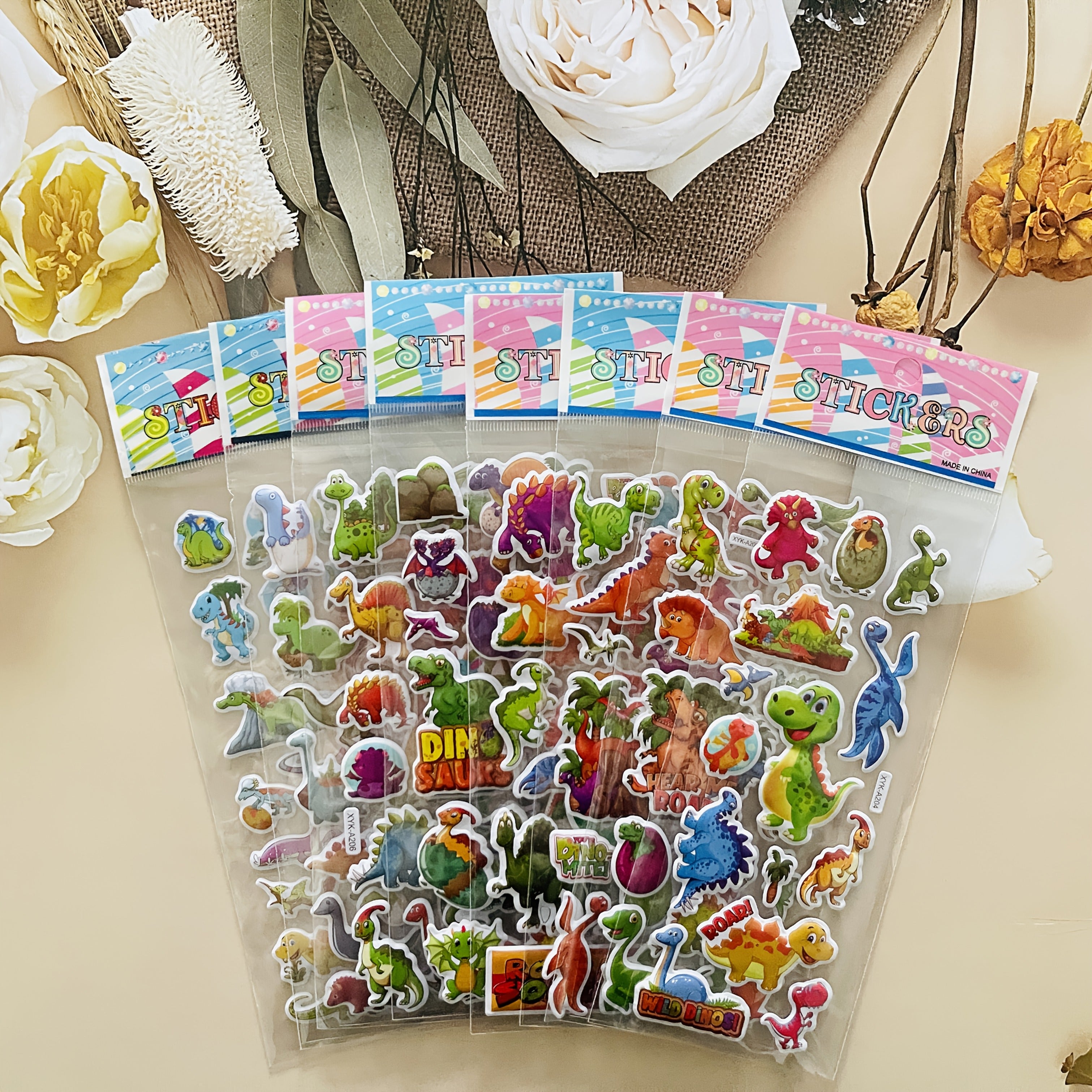 Dinosaur Self-adhesive Stickers - Tyrannosaurus Rex Pattern Decals