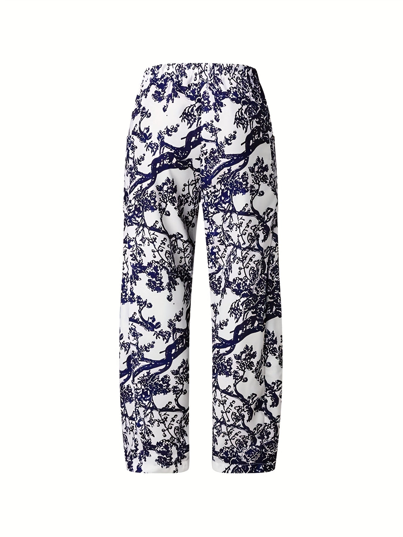Geometric Print High Rise Wide Leg Pants Plus Size