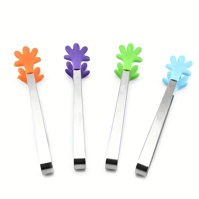 Silicone Mini Tongs Hand Shape Small Kids Tongs Food Ice Cube Fruits Barbecue