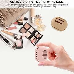 Silicone Makeup Sponge Holder Case Portable Travel Cosmetic Case