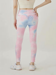  Tie Dye Ruched Hip Lifting Yoga Leggings