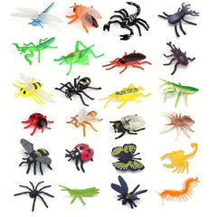 24pcs Mini Insect Toy Models Scientific Cognitive Puzzle Toys