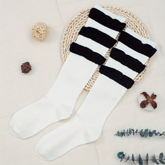 Colorblock Striped Calf Socks Knee High Stockings & Hosiery