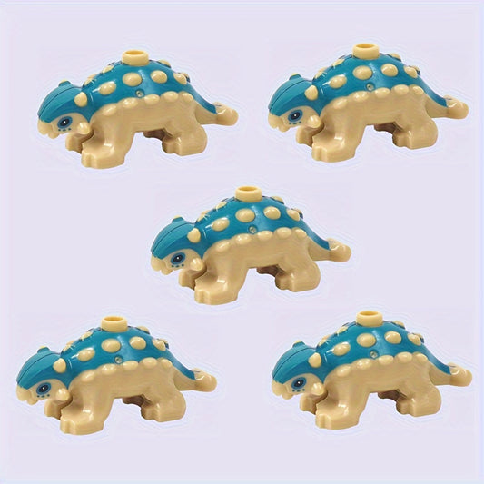5pcs Ankylosaur Dino Blocks Set DIY Forest Scen