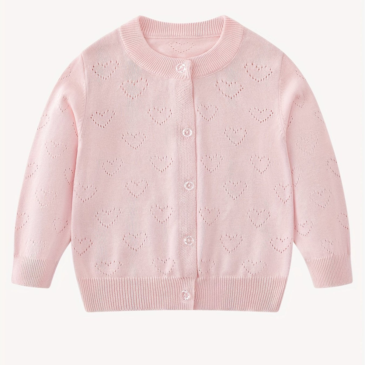 Girls Jacquard Button Down Knit Cardigan Top For Summer Night