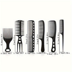 6pcs Hairdressing Comb Set Wide Tooth Double Sided Styling Anti Static