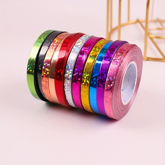 10pcs Metallic Balloon Ribbon Mixed Balloon Tie For Gift Craft Bouquet