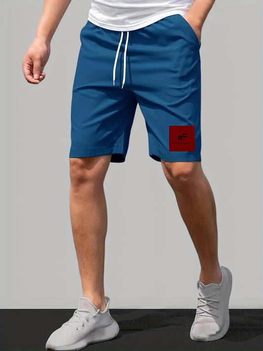 Men's Graphic Pattern Comfy Shorts Elastic Waist Drawstring Shorts